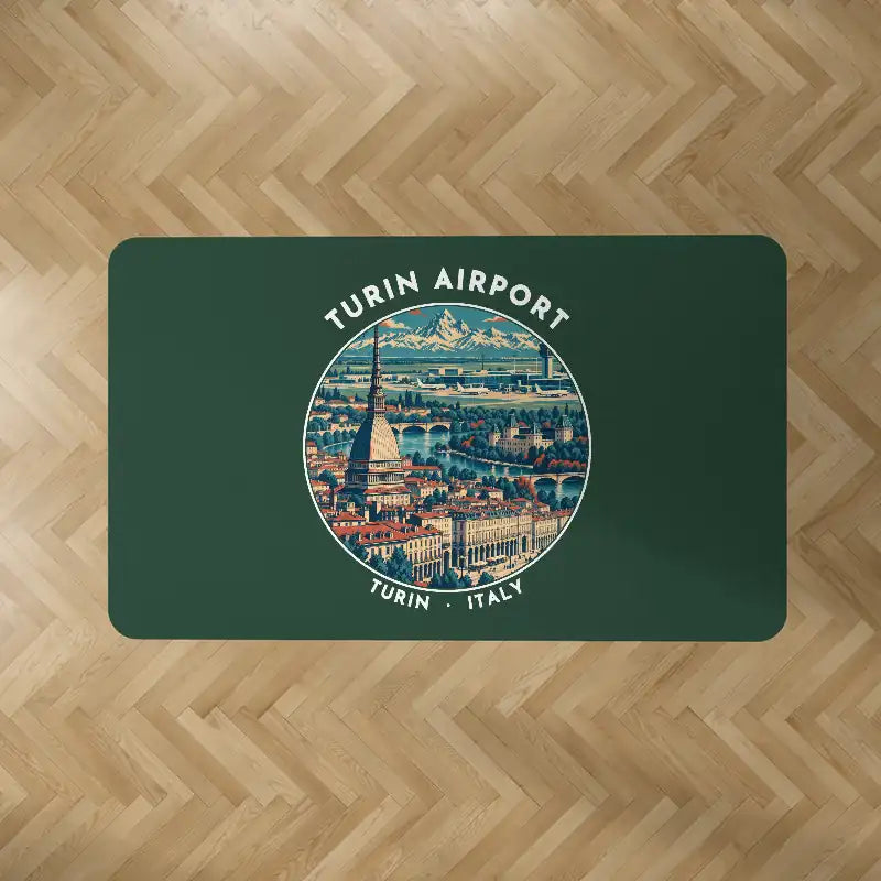 Turin Airport (TRN) Carpets - Carpet Rectangle - Badge - Dark Green