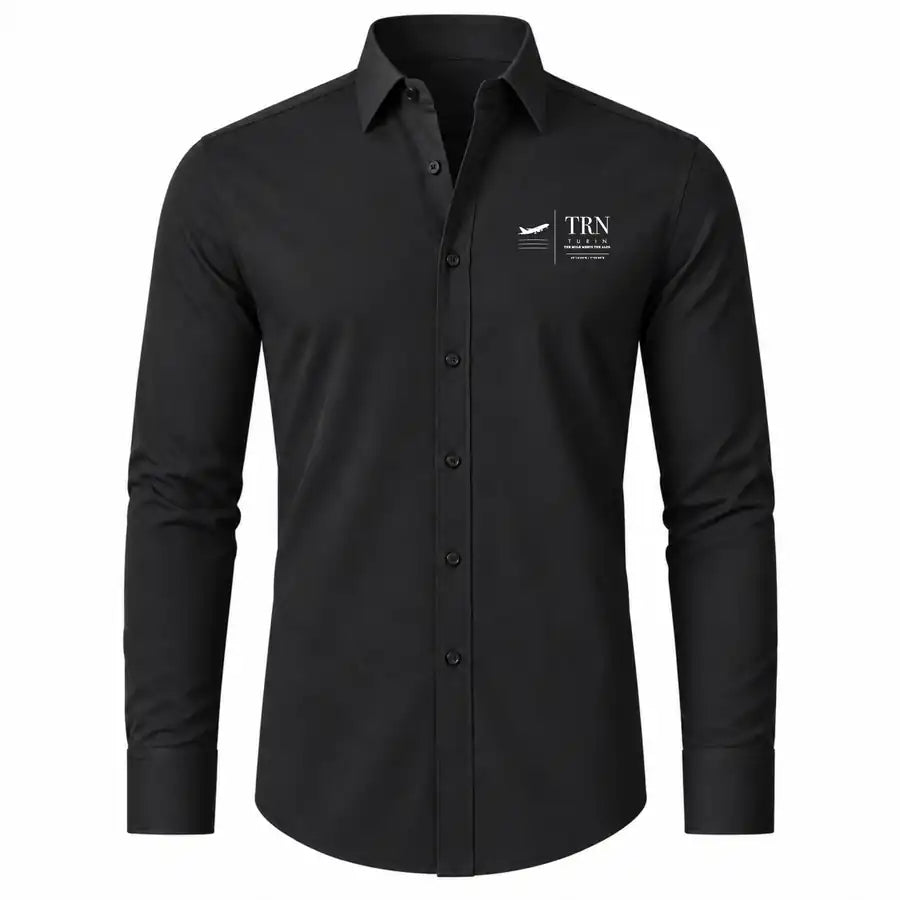 Turin Airport (TRN) Shirts - Long Sleeve Shirt - Front - Black