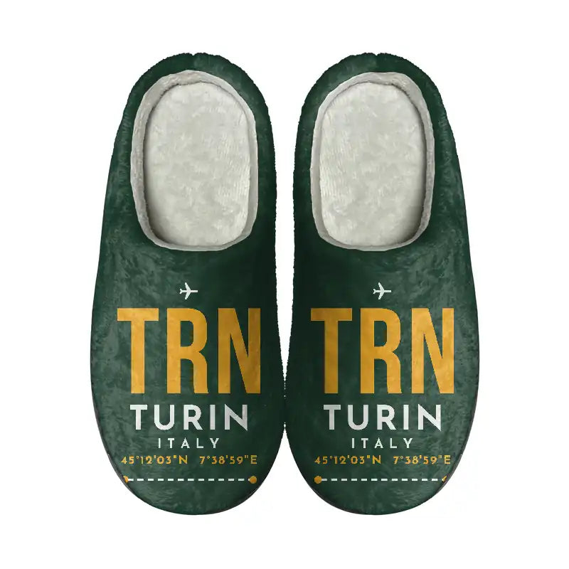 Turin Airport (TRN) Slippers & Flip Flops - Slippers - Cotton - Code - Same - Dark Green