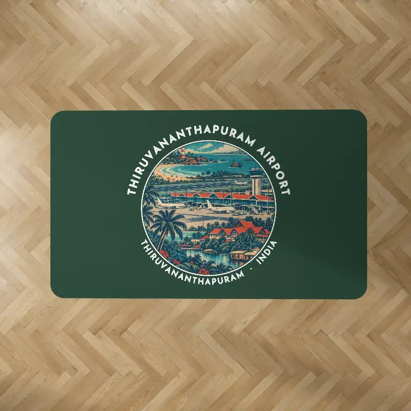 Thiruvananthapuram International Airport (TRV) Carpets - Carpet Rectangle - Badge - Dark Green
