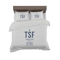 Thumbnail for Treviso Airport (TSF) Bedding Sets & Blankets - Bedding Set - ID Tag - Light Gray
