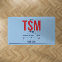 Thumbnail for Taos Regional Airport (TSM) Carpets - Carpet Rectangle - ID Tag + Name - Light Blue