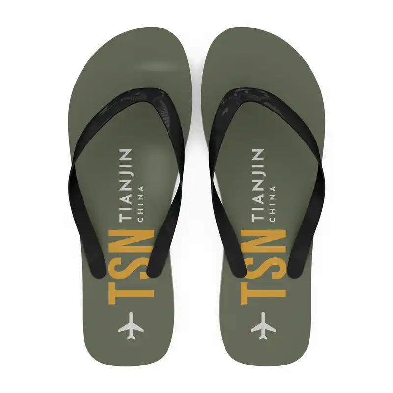 Tianjin Binhai International Airport (TSN) Slippers & Flip Flops - Slippers - Flip Flops - Code - Green Army