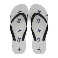Thumbnail for Tianjin Binhai International Airport (TSN) Slippers & Flip Flops - Slippers - Flip Flops - Pattern - White