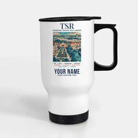 Thumbnail for Timișoara Traian Vuia International Airport (TSR) Travel Mugs - Poster + Name - Stainless Steel with Holder - White