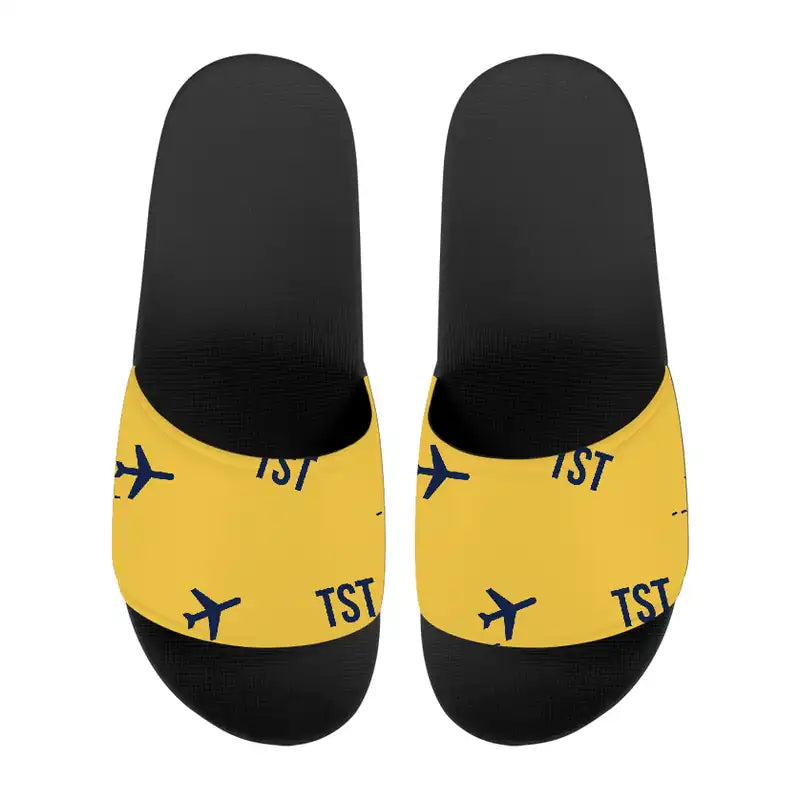 Trang Airport (TST) Slippers & Flip Flops - Slippers - Sport - Pattern - Yellow