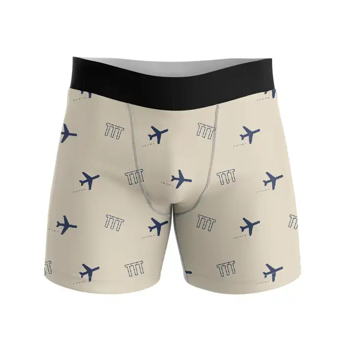 Taitung Airport (TTT) Men Boxers - Pattern - Beige