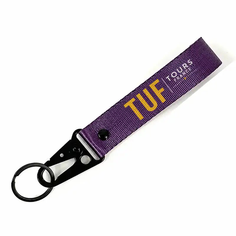 Tours Val de Loire Airport (TUF) Hawk-Shaped Key Chains - Hawk Key Chain - Tag - Purple