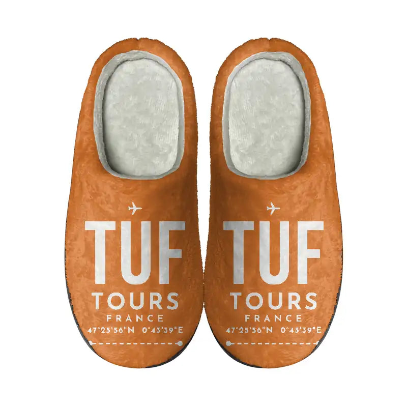 Tours Val de Loire Airport (TUF) Slippers & Flip Flops - Slippers - Cotton - Code - Same - Orange