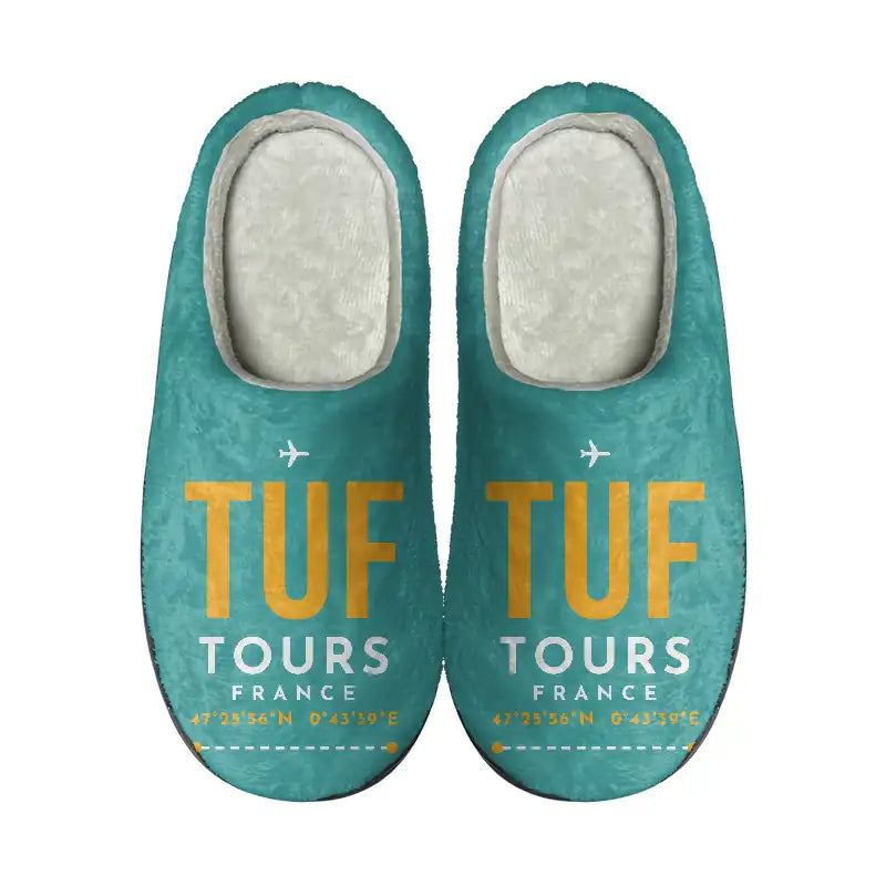 Tours Val de Loire Airport (TUF) Slippers & Flip Flops - Slippers - Cotton - Code - Same - Turquoise
