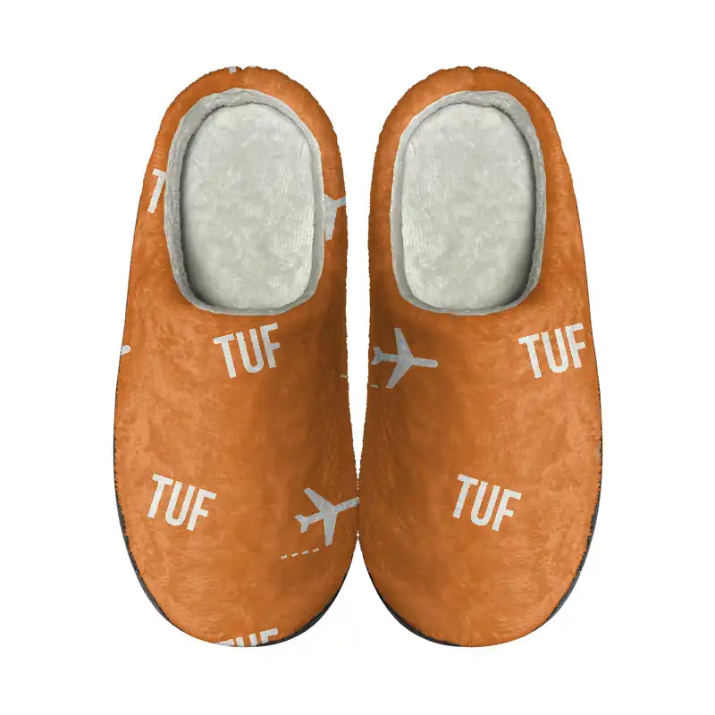 Tours Val de Loire Airport (TUF) Slippers & Flip Flops - Slippers - Cotton - Pattern - Orange