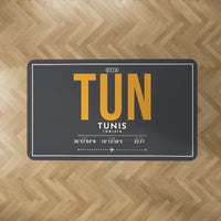 Thumbnail for Tunis-Carthage International Airport (TUN) Carpets - Carpet Rectangle - ID Tag - Dark Gray