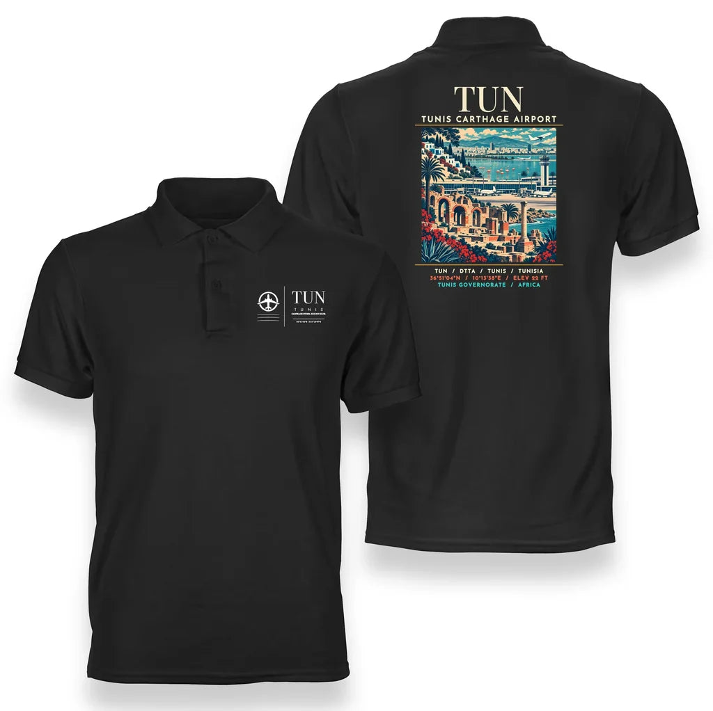 TUN - Poster - Double-Side Polo - Black