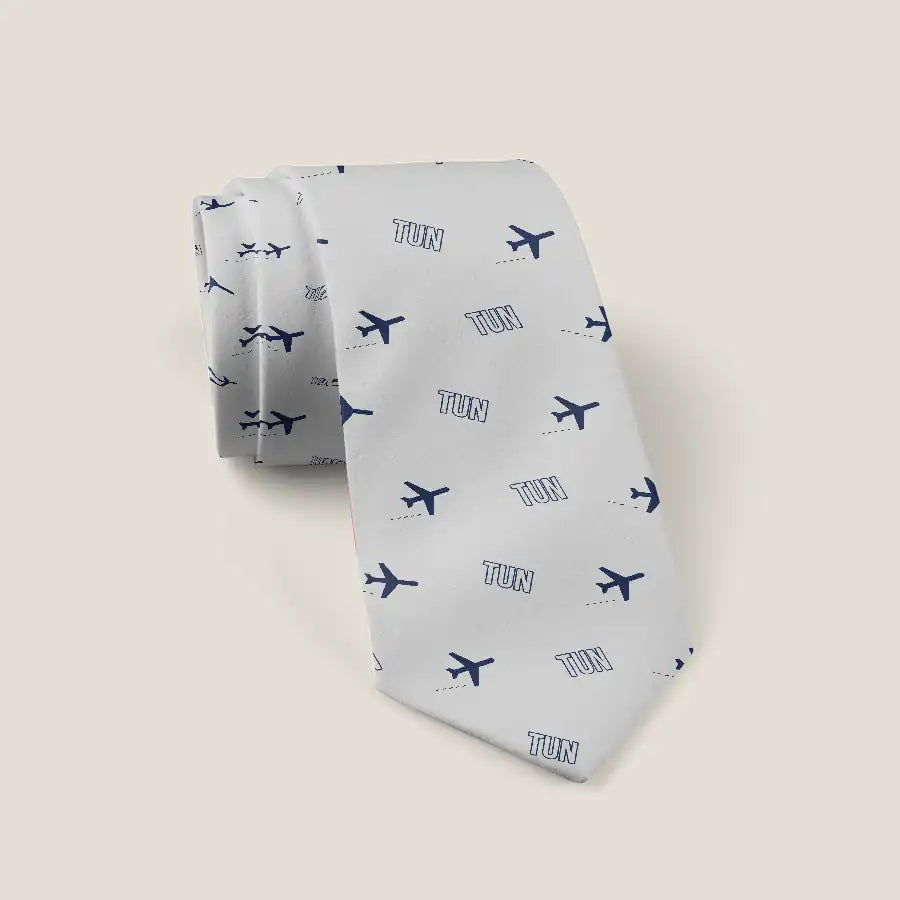 Tunis-Carthage International Airport (TUN) Ties - Tie - Pattern - Light Gray
