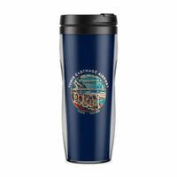 Thumbnail for Tunis-Carthage International Airport (TUN) Travel Mugs - Badge - Plastic (No Holder) - Dark Blue