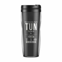 Thumbnail for Tunis-Carthage International Airport (TUN) Travel Mugs - Boarding Pass - Plastic (No Holder) - Gray