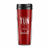 Thumbnail for Tunis-Carthage International Airport (TUN) Travel Mugs - Boarding Pass - Plastic (No Holder) - Red