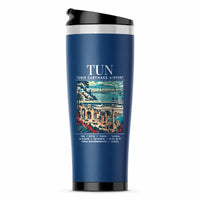 Thumbnail for Tunis-Carthage International Airport (TUN) Travel Mugs - Poster - Stainless Steel (No Holder) - Blue