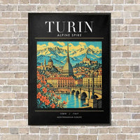 Thumbnail for TURIN - Poster - Canvas Framed - Black
