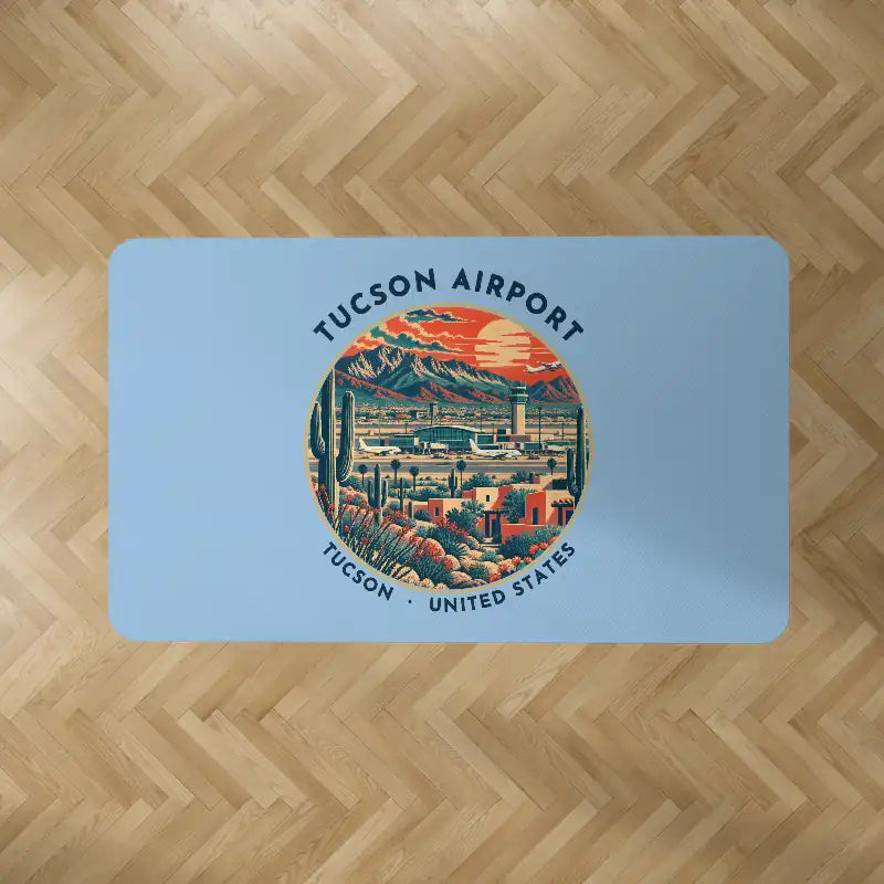 Tucson International Airport (TUS) Carpets - Carpet Rectangle - Badge - Light Blue
