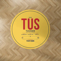Thumbnail for Tucson International Airport (TUS) Carpets - Carpet Round - ID Tag + Name - Yellow