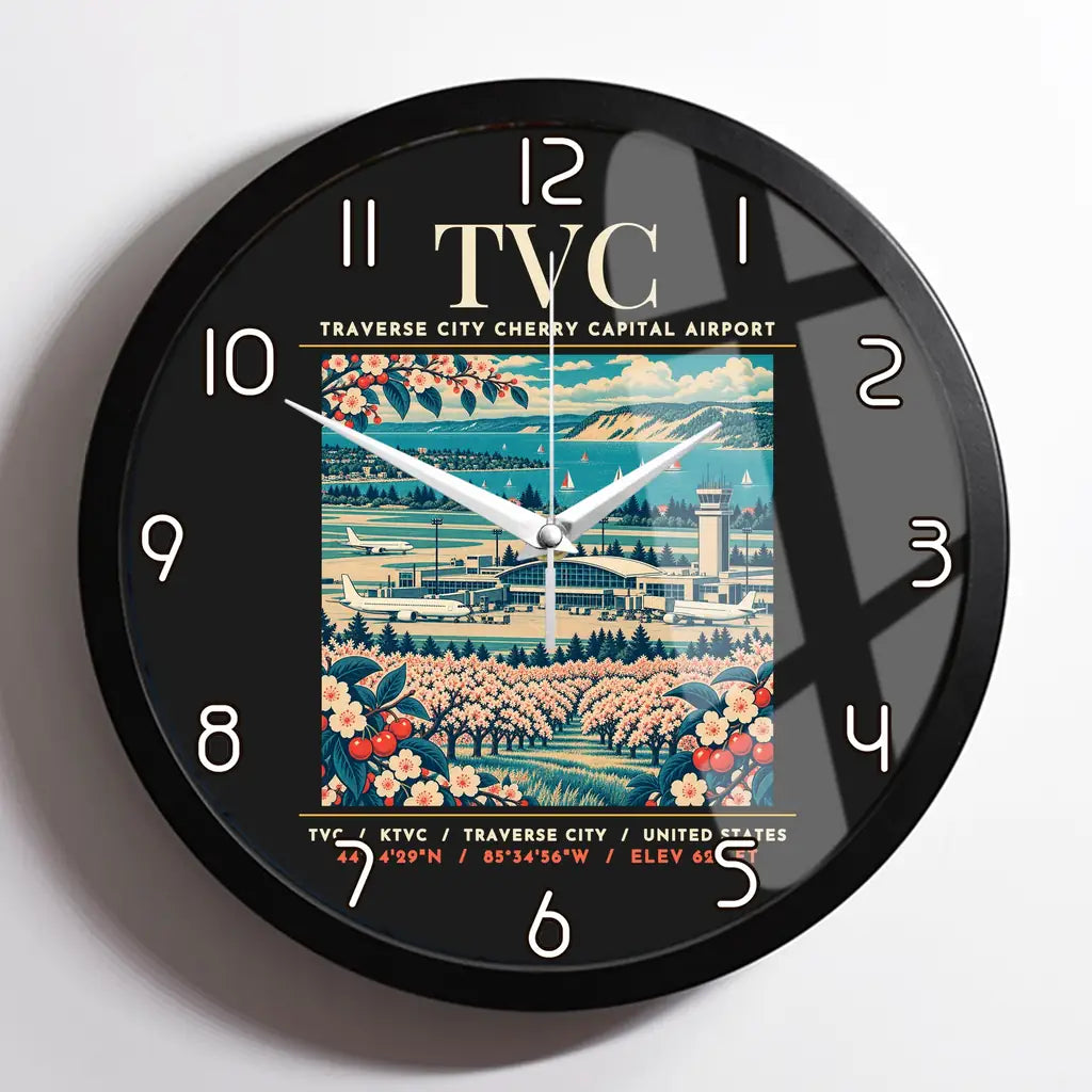 TVC - Poster - Wall Clock Framed - Black