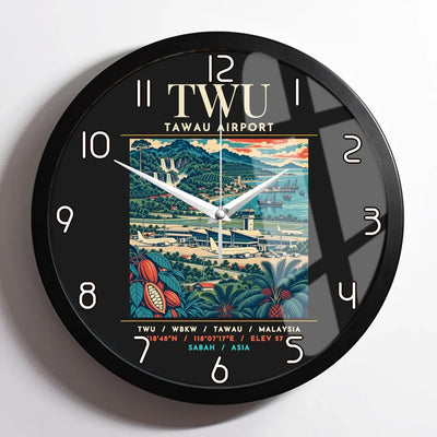 TWU - Poster - Wall Clock Framed - Black