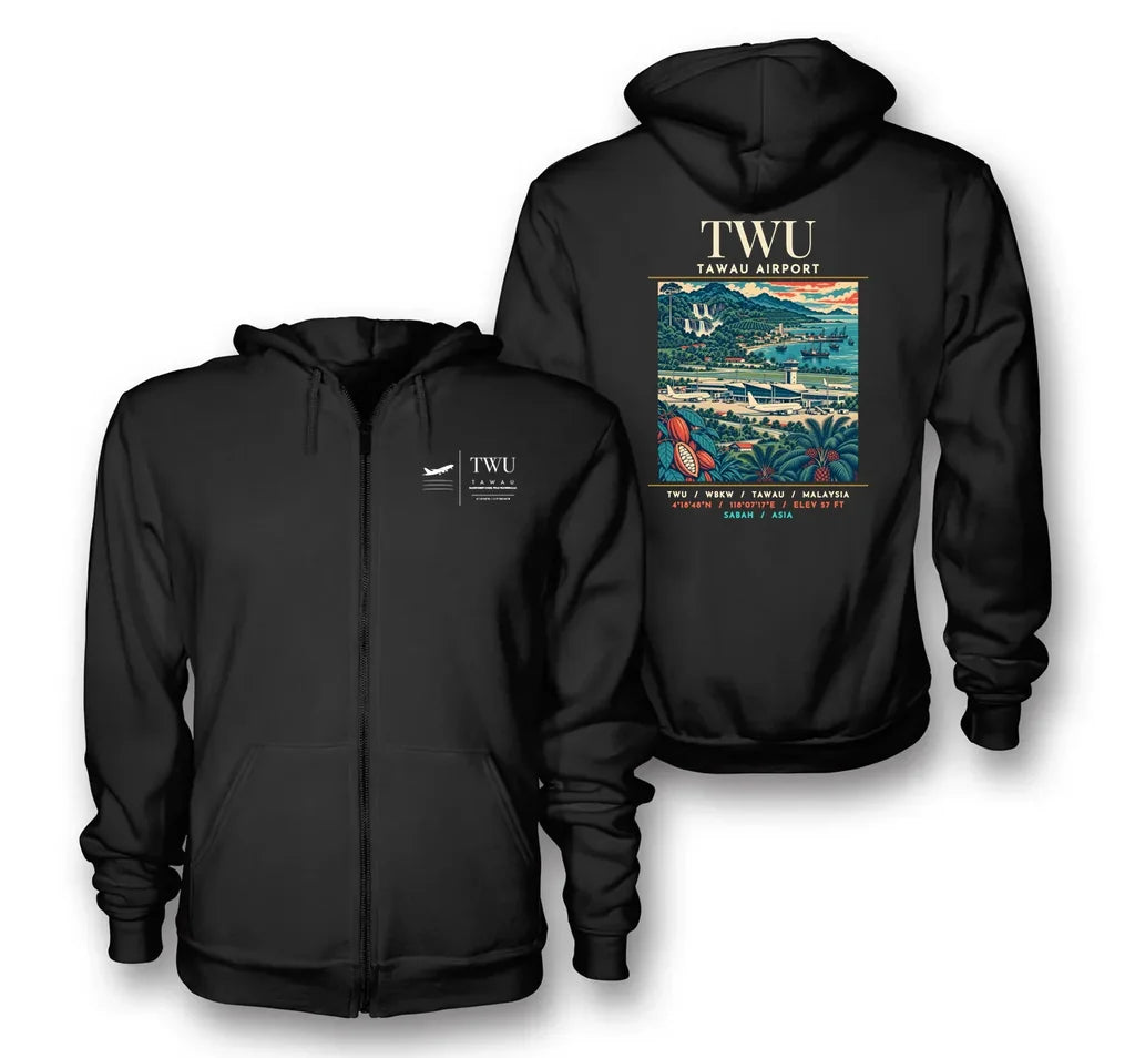 TWU - Poster - Zipped Hoodie - Black