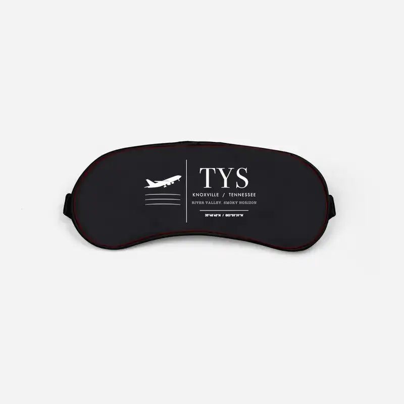McGhee Tyson Airport Knoxville (TYS) Sleep Masks - Sleep Mask - Front - Black