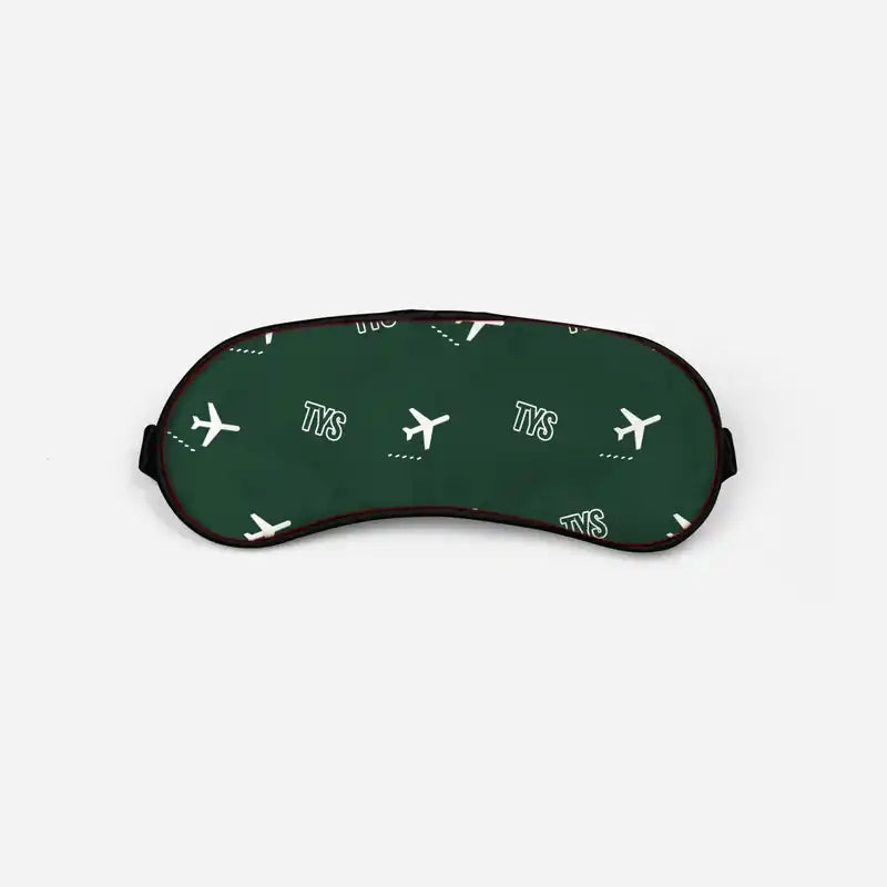 McGhee Tyson Airport Knoxville (TYS) Sleep Masks - Sleep Mask - Pattern - Dark Green