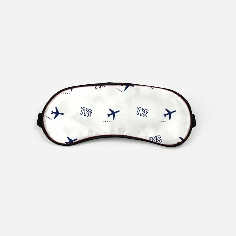 McGhee Tyson Airport Knoxville (TYS) Sleep Masks - Sleep Mask - Pattern - White