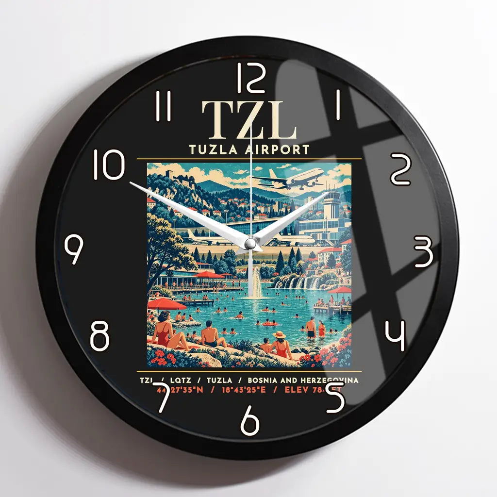 TZL - Poster - Wall Clock Framed - Black