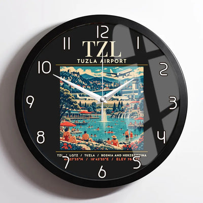 TZL - Poster - Wall Clock Framed - Black