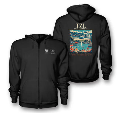 TZL - Poster - Zipped Hoodie - Black