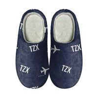 Thumbnail for Trabzon Airport (TZX) Slippers & Flip Flops - Slippers - Cotton - Pattern - Navy Blue