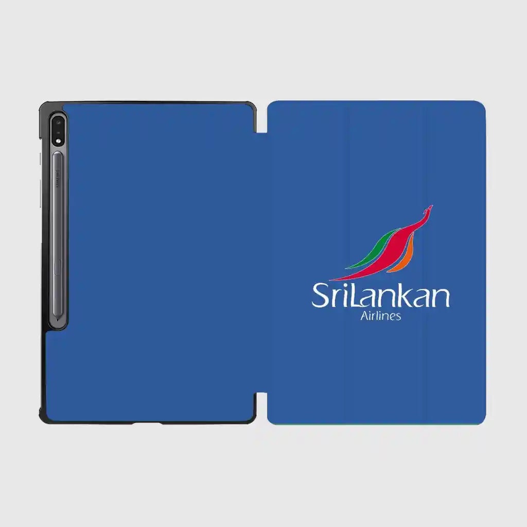 Sri Lankan Airlines design on blue samsung tablet case