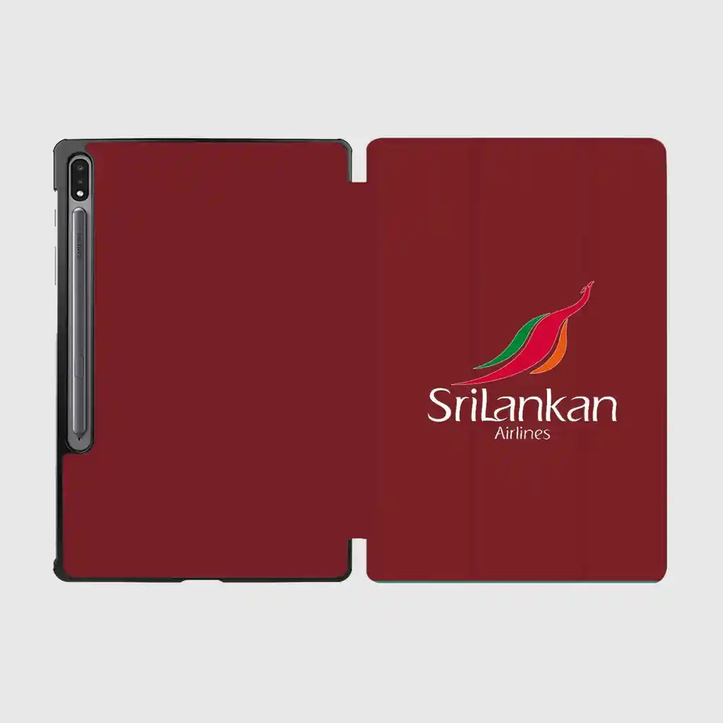 Sri Lankan Airlines design on dark red samsung tablet case