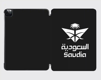 Saudi Arabian Airlines design on black ipad tablet case