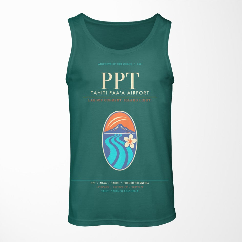 Tahiti Faa'a Airport PPT Tank Top - Green