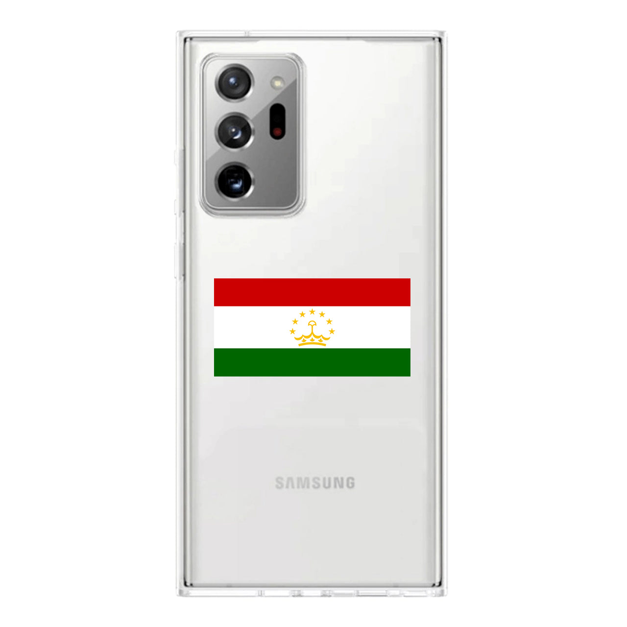 Tajikistan Designed Transparent Silicone Samsung S & Note Cases