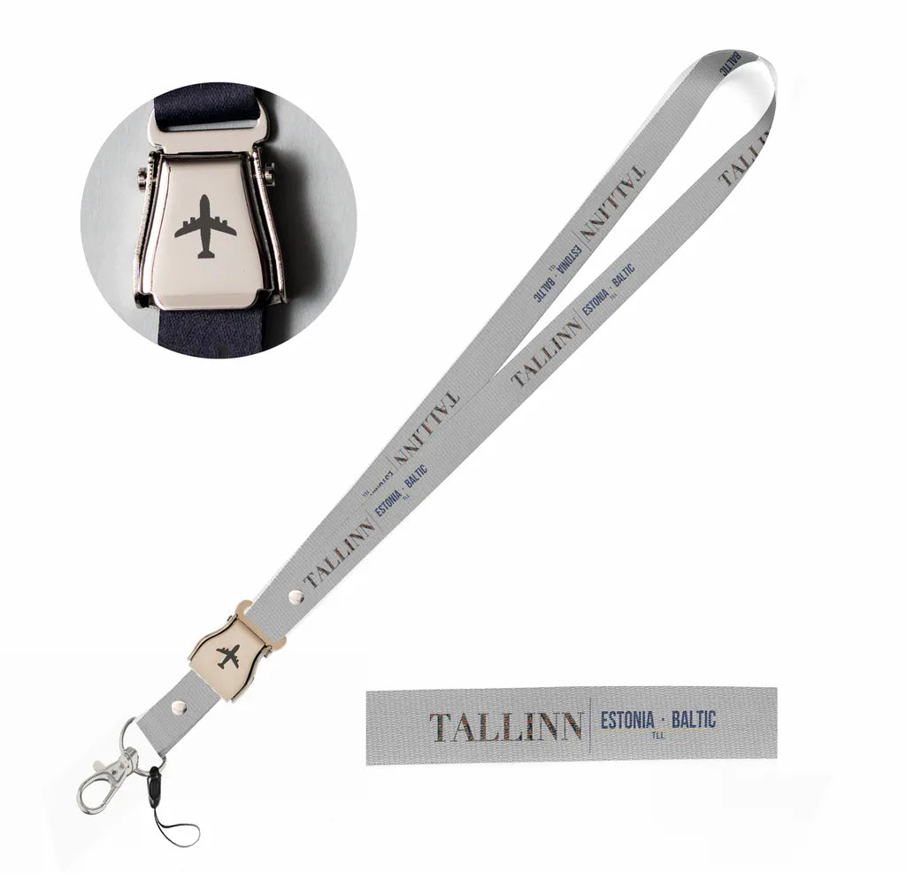 Tallinn City Series seat belt lanyard - light gray