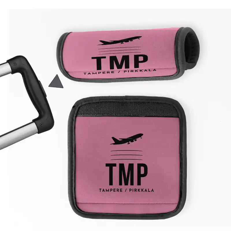 Tampere-Pirkkala Airport (TMP) Luggage Handle Covers - Pink