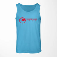 Thumbnail for Northwest Airlines (OLD) logo on sky blue tank top