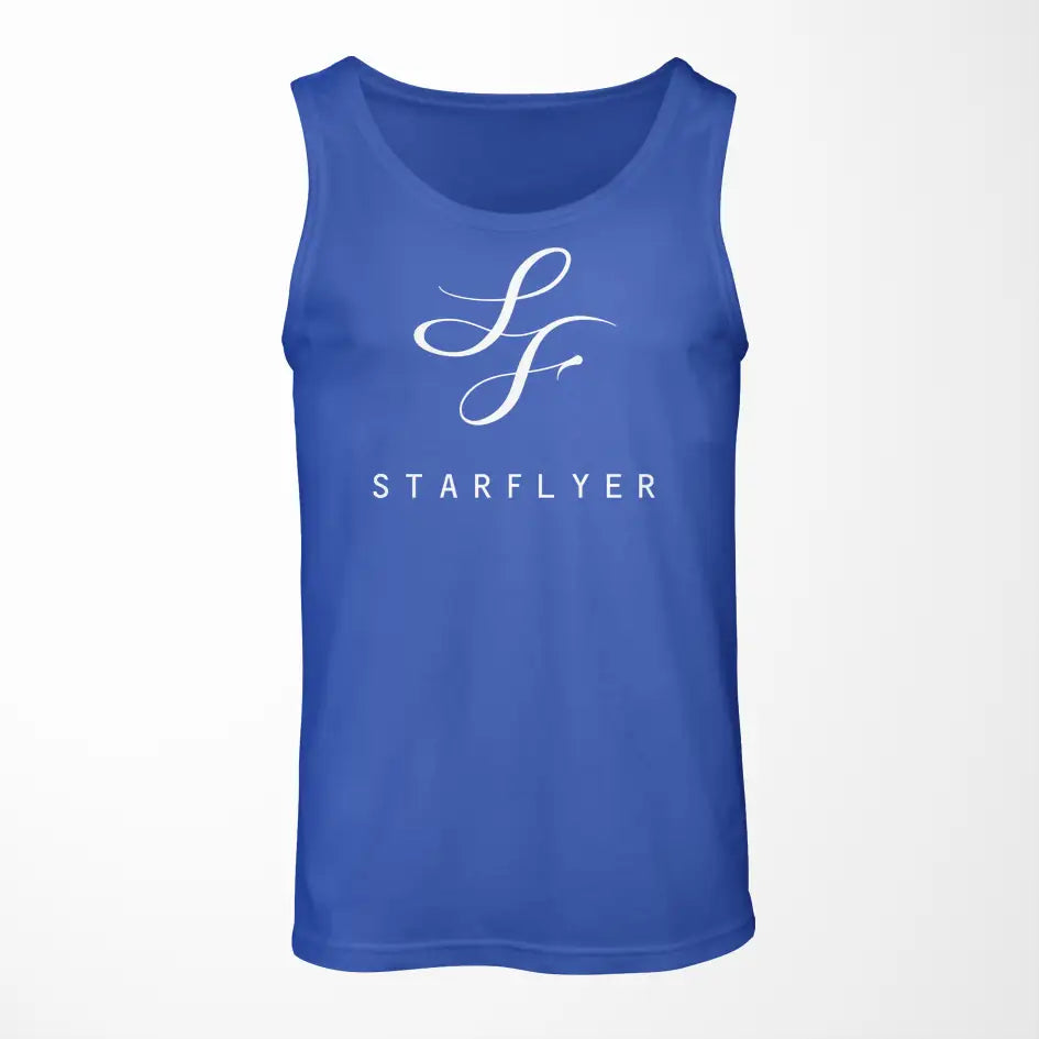 StarFlyer Airlines logo on blue tank top