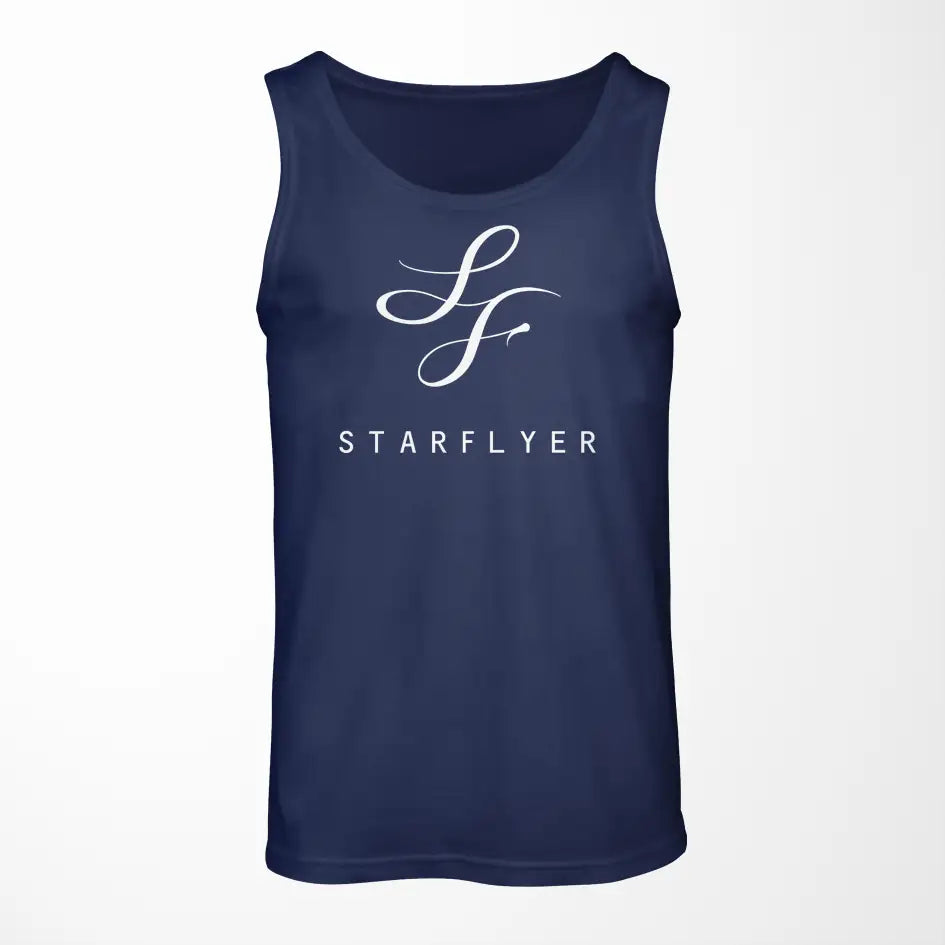 StarFlyer Airlines logo on dark blue tank top