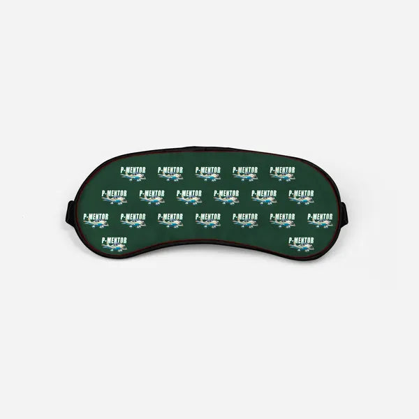 Tecnam P-Mentor - Cartoon Pattern - Sleep Mask - Dark Green