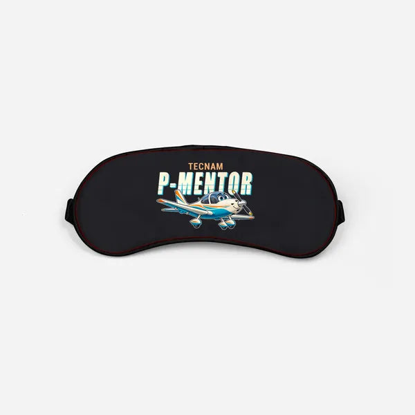 Tecnam P-Mentor - Cartoon - Sleep Mask - Black