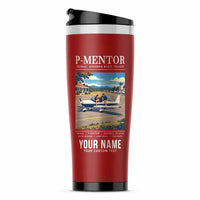 Thumbnail for Tecnam P-Mentor - Poster + Name - Stainless Steel (No Holder) - Red