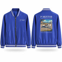 Thumbnail for Tecnam P-Mentor Stylish Jackets - Baseball Collar - Poster - Royal Blue