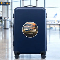 Thumbnail for Tecnam P2002 Sierra MkII - 3D + Name - Circle Sticker - Suitcase
